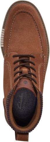 Clarks Men's Barnes Mid Oxford Boot, Black Suede, 8 in Saudi Arabia