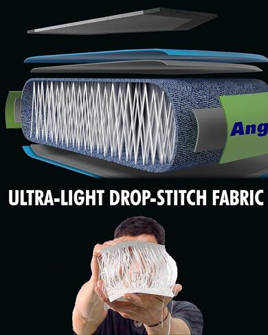 لوح مجداف قابل للنفخ لصيد السمك من SUP Angler X-Wide، اختر حزمة الملحقات، حاملات قضبان الصيد القابلة للتعديل، منافذ الملحقات، مقعد الكاياك، مجداف مزدوج، حبال مطاطية رباعية، 10'8 بوصة × 35 بوصة in Kuwait