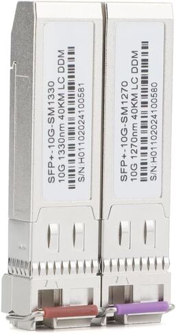1/5/10Pair Gigabit Fiber SFP Module Fiber Transceiver - 10KM/20KM/40KM, 10G, LC Connector, 1270nm/1330nm Single Mode AB Fit for Ethernet Switch (5 Pairs, 10KM) in Kuwait