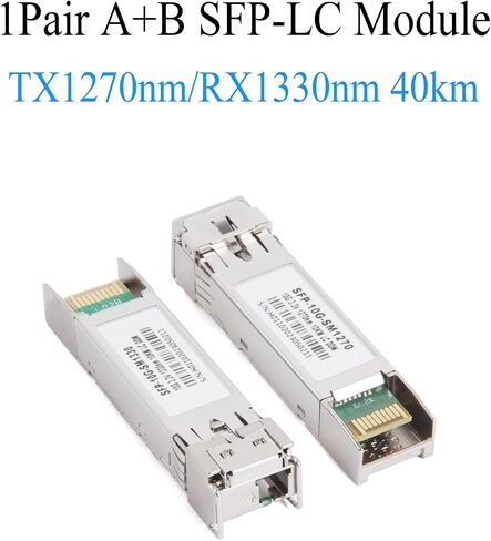 1/5/10Pair Gigabit Fiber SFP Module Fiber Transceiver - 10KM/20KM/40KM, 10G, LC Connector, 1270nm/1330nm Single Mode AB Fit for Ethernet Switch (5 Pairs, 10KM) in Kuwait