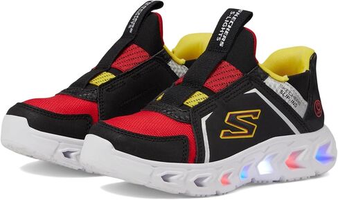 Skechers Boy's Hypno-Flash 2.0-Brisk-Brights Sneaker, Black/Blue/Lime, 2 Little Kid in Saudi Arabia
