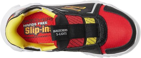 Skechers Boy's Hypno-Flash 2.0-Brisk-Brights Sneaker, Black/Blue/Lime, 2 Little Kid in Saudi Arabia