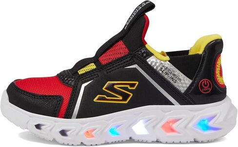 Skechers Boy's Hypno-Flash 2.0-Brisk-Brights Sneaker, Black/Blue/Lime, 2 Little Kid in Saudi Arabia