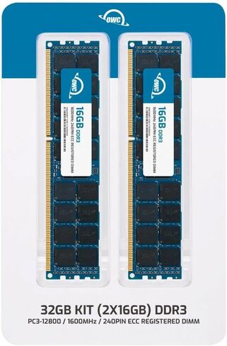 OWC 32GB (2x16GB) DDR3L 1600 PC3L-12800 CL11 2Rx4 240-pin 1.35V ECC Registered RDIMM Memory RAM Module Upgrade Kit Compatible with HP ProLiant DL380e Gen8 DL560 Gen8 SL4540 Gen8 in Saudi Arabia