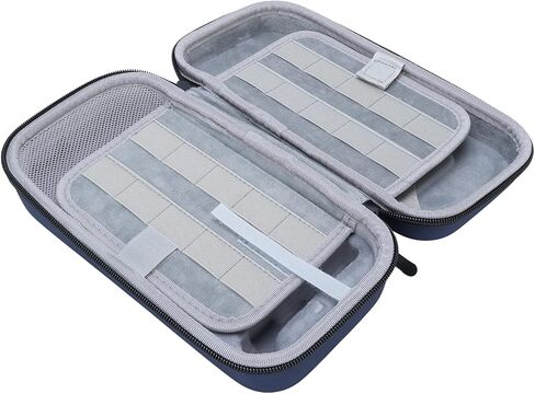 Asixxsix Carrying Case for and OLED, Larger Capacity Portable Travel Carry Case, EVA Hard Shell Protective Pouch Case Holds 20 Game Cartridge (Dark Blue) in Saudi Arabia
