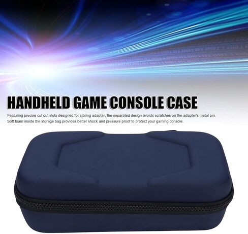 Asixxsix Carrying Case for and OLED, Larger Capacity Portable Travel Carry Case, EVA Hard Shell Protective Pouch Case Holds 20 Game Cartridge (Dark Blue) in Saudi Arabia