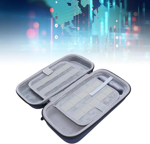 Asixxsix Carrying Case for and OLED, Larger Capacity Portable Travel Carry Case, EVA Hard Shell Protective Pouch Case Holds 20 Game Cartridge (Dark Blue) in Saudi Arabia