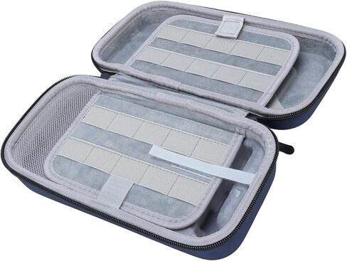 Asixxsix Carrying Case for and OLED, Larger Capacity Portable Travel Carry Case, EVA Hard Shell Protective Pouch Case Holds 20 Game Cartridge (Dark Blue) in Saudi Arabia