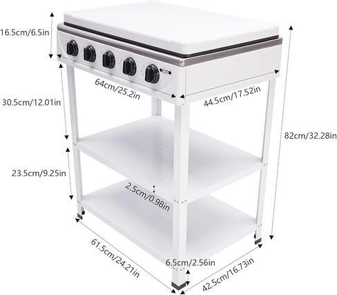 4 موقد غاز موقد محمول موقد في الهواء الطلق مع حامل تخزين قابل للإزالة ، طباخ غاز بروبان من الفولاذ المقاوم للصدأ الشاق مع تغطية لتخييم النزهة منزل RV (بدون خرطوم) in Kuwait