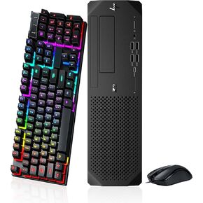 HP Z2 G5 SFF Workstation Desktop Computer, Intel Core i7-10700 2.9GHz, 32GB DDR4 RAM, 1TB SSD, Keyboard & Mouse, Type-C, 2 DisplayPorts (4K Support), Windows 10 Pro(Renewed)