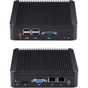 Qotom Mini PC Q220S-S01 مع 21 جيجابايت من ذاكرة الوصول العشوائي 128GB SSD ، معالج Core I5 ​​، Core Core 1.8 GHz ، Dual LAN MINI PC