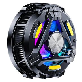 Magnetic & Back Clip Semiconductor Cooler Fan RGB Light 25W/18W Mobile Phone Cooling Radiator Heat Sink for Phone Tablet PC(25W Item A)