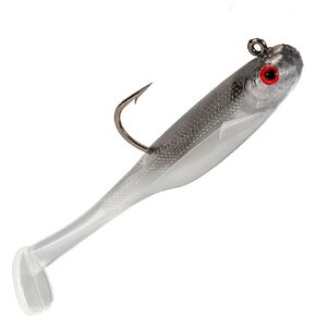 Strike King (SKHM3-151) Homing Minnow Fishing Lure, Pre-Rigged Soft Plastic Swimbait, Optimized for Live Sonar, Realistic Minnow Profile, 3-Inches, 3/8-Ounce, 3/0 Hook, 3-Pack, Ghost Shad