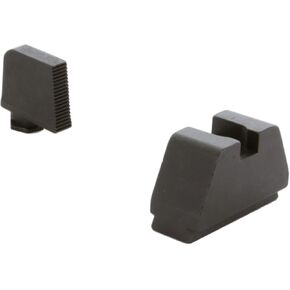 AMERIGLO Optic Compatible Sight Set for Glock - 4XL Tall Black Serrated .385" Front, Flat Black .480" Rear