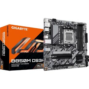 GIGABYTE B850M DS3H Motherboard - AMD Ryzen 9000 Series CPUs, 16+2+2 Phases Digital VRM, up to 8200MHz DDR5 (OC), 1xPCIe 5.0 + 1xPCIe 4.0 M.2, 2.5 LAN, USB 3.2 Gen 2
