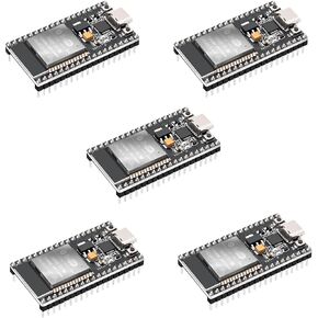 5PCS ESP Development Board, LUIRSAY ESP DevKit with 2.4GHz WiFi + Bluetooth Dual Core, CP2102 Chip, ESP USB-C Port, Support AP/STA/AP+STA, for Arduino IDE (38Pin)