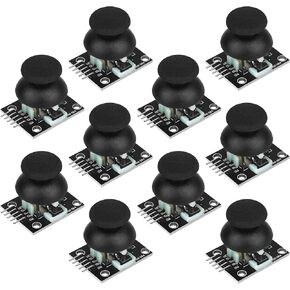 10pcs Dual-axis Joystick Module PS2 Game Joystick Control KY-023 Control Stick Sensor Board Compatible with PS2 Arduino Raspberry Pi