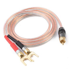 Premium AV to Y Plug Speaker Cable Dual-Shielded Audio Adapter for Hi-Fi Systems & Home Theater (3.3FT)