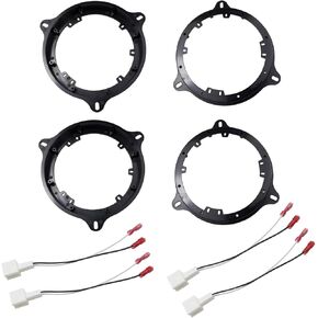 2 X Pairs 6.5" / 6.75" Speaker Mount Adapter for Infiniti M35 M45 Nissan Titan Frontier Kicks Sentra Pathfinder Spacer with Wiring Harness