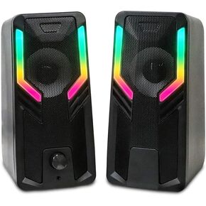 10W RGB Computer Speakers 3.5mm AUX Input High Power Bass Subwoofer PC Mobile Phone Amplifier