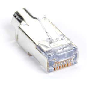 Black Box Network Services Shielded CAT6 EZ-RJ45 Modular Plugs, 50-Pack C6EZSP-50PAK