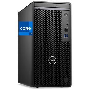 Dell 7010 Optiplex Tower Desktop, Intel Core i7-13700, 16GB RAM, 512GB NVMe SSD, DisplayPort, HDMI, USB C, DVD-RW, Wi-Fi- Bluetooth, Windows 11 Pro, Black