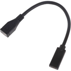 Dual-end Female Connector Type-C to Micro USB Converter Adapter 40W High-Power and 480Mbps Data Transfer Rate Type-C Connector