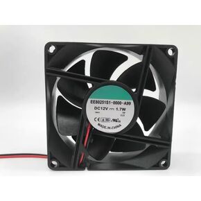 for SUNON Approved EE80251S1-0000-A99 12V 1.7W 8CM 8025 2-Wire Fan