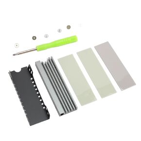 M.2 2280 SSD Heatsink, Alloy CNC Anodized Reliable Durable SSD Heatsink Support Single Double Sided with Thermal Silicone Pads for Game Console (Grey)