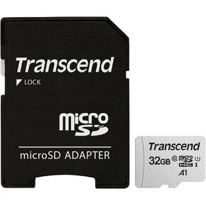 Transcend 32 GB Memory Card, Compatible with Polaroid Snap Instant Digital Camera Memory Card 32GB microSDHC Memory Card with SD Adapter