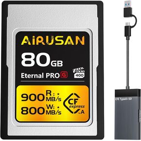 80GB CFexpress Type A Memory Card with Dual-Slot CFexpress Type A and SD Card Reader