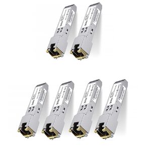 4 Pack ipolex 1.25G SFP to RJ45 Copper SFP-T and 2 Pack Gigabit SFP to RJ45 Copper SFP Transceiver