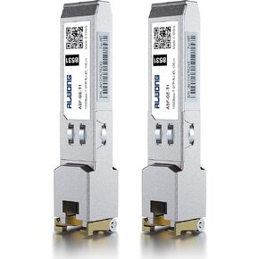 1000Base-T SFP Copper Transceiver, 1.25G SFP to RJ45 Ethernet Module, Up to 100m, for Ubiquiti UniFi UF-RJ45-1G, Meraki MA-SFP-1GB-TX, Mikrotik, TP-Link, Intel and More, 2 Pack
