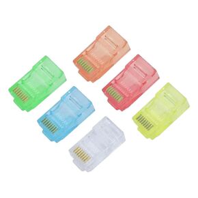 New 2024 10Pcs Rj45 Ethernet Cable Module Plug Network Connector Rj-45 Rj45 Connector Cat6 Color Cat5E Gold-Plated Cable Accessories