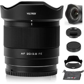 VILTROX 20 مم F2.8 FE، STM التركيز التلقائي كامل الإطار خفيف الوزن عدسة زاوية واسعة جدًا لسوني E-Mount ZV-E1 ZV-E100 A7RV A7IV ZV-E10 A7C A7CR A7CII A6700 A6600 A6400 A7III in Kuwait