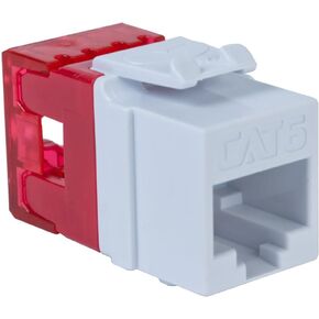 ICC CAT6 Keystone Jack with Slim Profile 180 Degree Punch Down, RJ45 UL Listed PoE++ TAA Compliant for Wall Plate or Patch Panel, Works with JackEasy Termination Tool, White