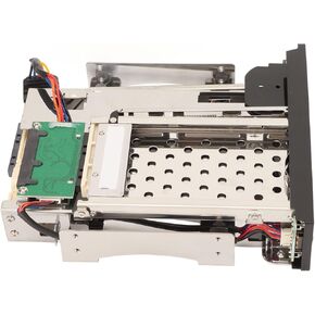 aqxreight Bay: Trayl Hard Drive Enc 2.5in 3.5in Internal HDD Enclosure Double Bay 6Gbps Hot Swappable Good Heat Dissipation Trayl HDD Mobile Rack Cage Both Design Seaml Experience