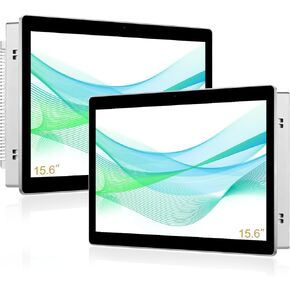 13.3 inch Aluminum Flat Embedded Industrial Touch Screen Monitor,HDMI/VGA/DVI Interface, Capacitive Touch Screen Monitor Supports 10 Points Touch,1920 x 1080 @ 60Hz