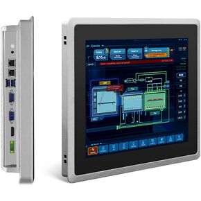 10.4 inch Industrial Embedded Panel PC, 10 Point Capacitive Industrial Touch Screen Panel Computer, 2xUSB3.0,HDMI,2xRS232,2xLAN (I3-7100U, 8GB RAM 128GB SSD)