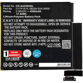 XPS Replacement Battery for Asus P00J, Zenpad Z8S, ZT582KL Part NO 0B200-02410000, C11P1615