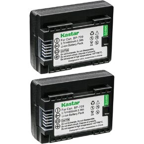 Kastar BP-709 Battery 2-Pack Replacement for Canon BP-708 BP708, BP-709 BP709 Battery, Canon CG-700 CG700 Charger, Canon VIXIA HF R400 HFR400, VIXIA HF R500 HFR500, VIXIA HF R600 HFR600 Camera