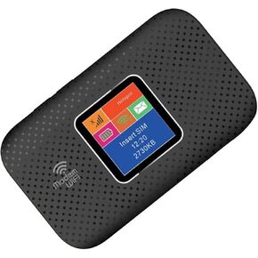 4G LTE Portable Wi Fi Hotspot with Display, 300Mbps Travel Mobile Hotspot Device with SIM Card Hotspot Router Up to 10 Users