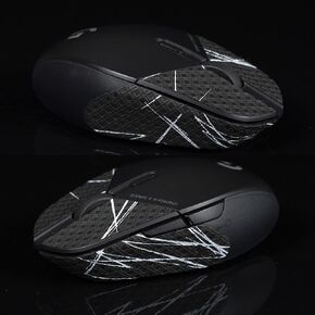 TBTL Non Slip Mouse Stickers Handmade Suck Sweat Grips Skates for Logitech Shroud 303 G311 Wireless Only Grips(Black White)