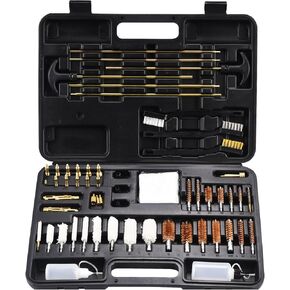Gun Cleaning Kit for All Guns, Pistol Rifle Shotgun Universal Gun Cleaning Kit with Brass Brushes Jags, Reinforced and Lengthened Rods,Firearm Cleaning kit Gift for Men