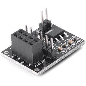 Cnniko2 2pcs NRF24L0 Socket Adapters 8 Pin Plate Boards+Transceive Module Black