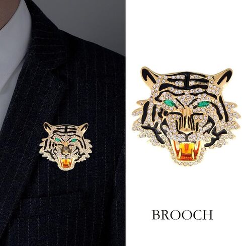 Crown Pel Pin for Men,Vintage Lapel Pin for Men Suits Enamel Backpacks Pins Coat Jacket Lion King Crown Pins Graduation Dress Crystal Brooch Badge in Kuwait