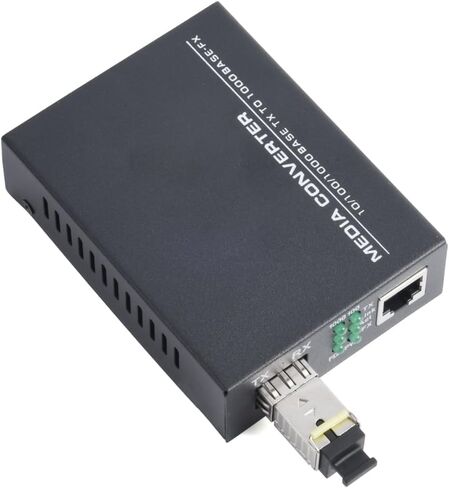 Gigabit SFP Media Converter - 1 SFP to 1 RJ45 Transceiver, 10/100/1000M Fiber Optic Switch with 3KM/20KM LC/SC SFP Module, Auto - Negotiation (1PCS) in Kuwait