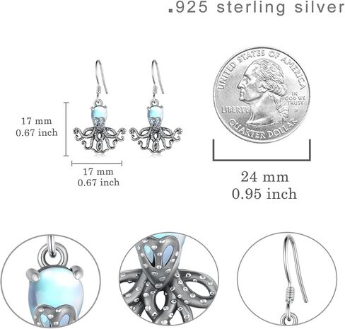 Daixiya Squirrel Earrings 925 Sterling Silver Squirrel Nut Drop Dangle Earrings Cute Animal Jewelry Gifts for Women Girls Squirrel Lovers in Saudi Arabia