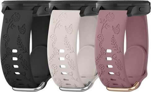 3 Pack Silicone Bands for Garmin Vivoactive 5 Watch Band/Vivoactive 3, 20mm Soft Sport Strap for Garmin Venu/Venu Sq/Venu Sq 2/Forerunner 55/165/245/645 in Saudi Arabia