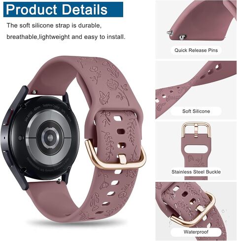 3 Pack Silicone Bands for Garmin Vivoactive 5 Watch Band/Vivoactive 3, 20mm Soft Sport Strap for Garmin Venu/Venu Sq/Venu Sq 2/Forerunner 55/165/245/645 in Saudi Arabia